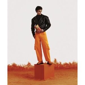 Cheetos Pants Men's Medium Orange Cargo Pants 100% Cotton NWT Limited Edition